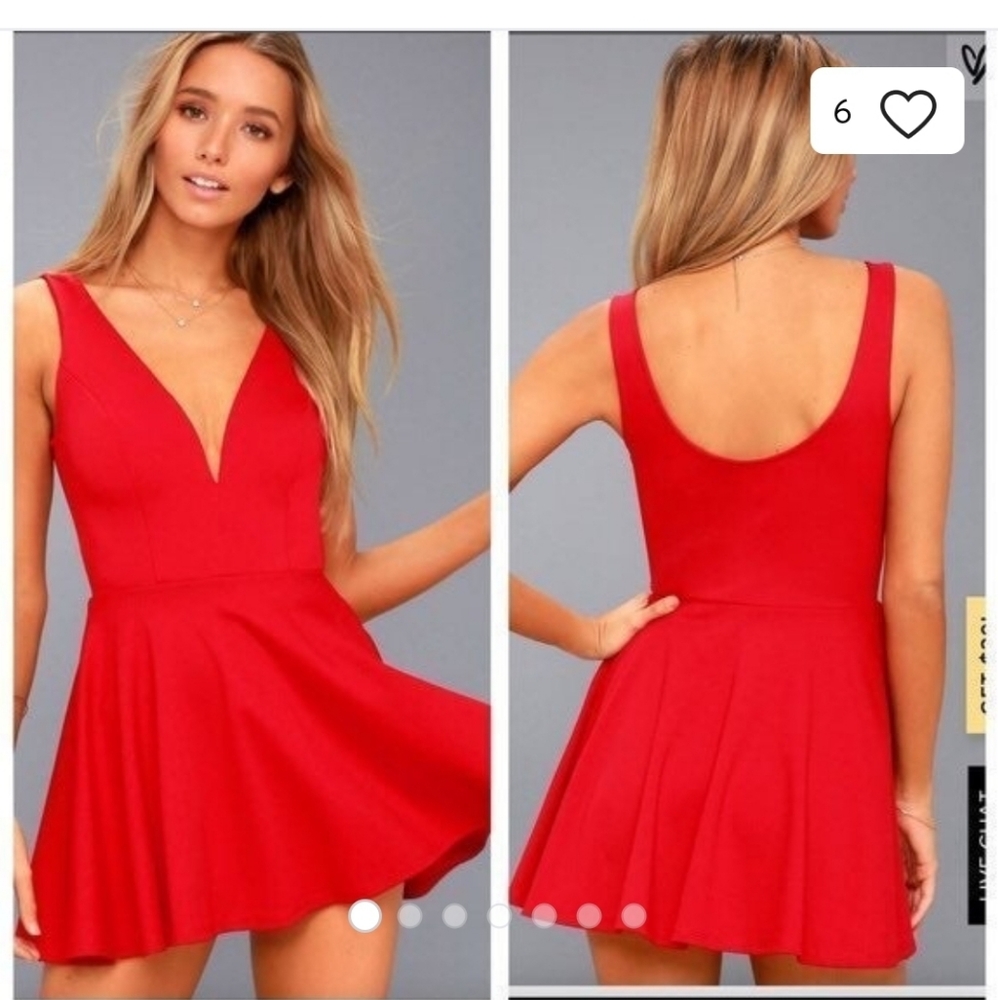 Red Lulus skort dress